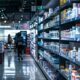 a dynamic composition showcases a bustling pharmaceutical market, with vibrant displays of ortho range products under bright, focused lighting, emphasizing the intersection of innovation and healthcare.