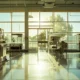 a pristine laboratory filled with gleaming glassware and advanced equipment, illuminated by soft, natural light filtering through large windows, showcases the cutting-edge innovation of a pharmaceutical product manufacturer.